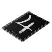 Planet Jupiter hammered zilver gestileerd symbool Notitieboek (Linkerzijde)