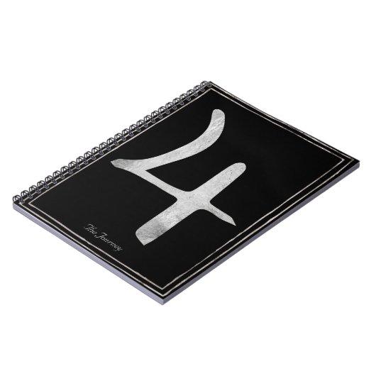 Planet Jupiter hammered zilver gestileerd symbool Notitieboek (Linkerzijde)