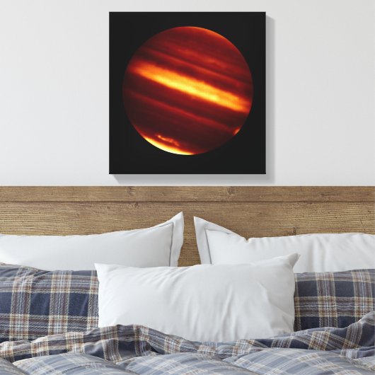 Planet Jupiter in infrarood licht Canvas Afdruk (Insitu (Slaapkamer))