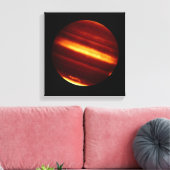 Planet Jupiter in infrarood licht Canvas Afdruk (Insitu (Woonkamer))