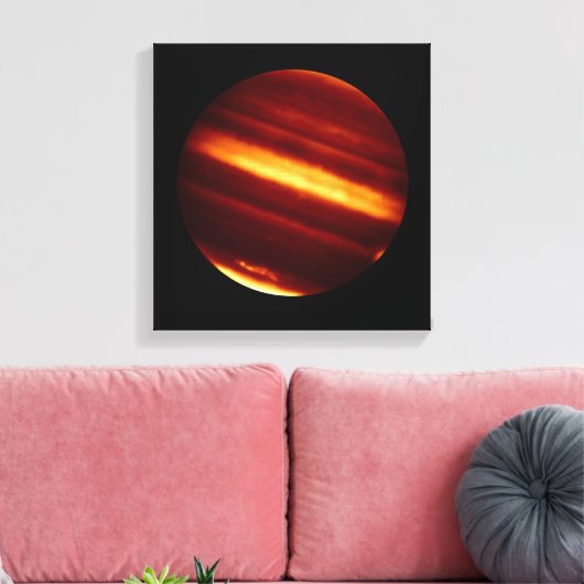 Planet Jupiter in infrarood licht Canvas Afdruk (Insitu (Woonkamer))