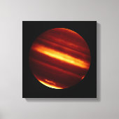 Planet Jupiter in infrarood licht Canvas Afdruk (Voorkant)