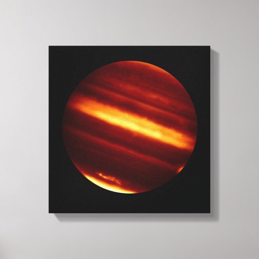 Planet Jupiter in infrarood licht Canvas Afdruk (Voorkant)
