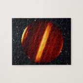 Planet Jupiter in infrarood licht met Starry Sky Legpuzzel (Horizontaal)