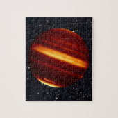 Planet Jupiter in infrarood licht met Starry Sky Legpuzzel (Verticaal)
