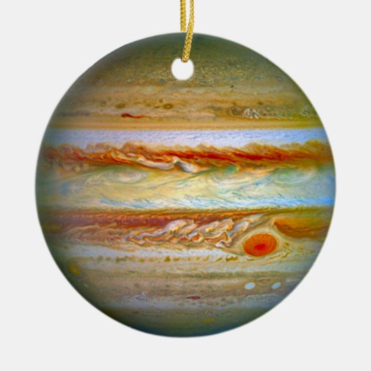 Planet Jupiter Kerstmis Keramisch Ornament (Voorkant)