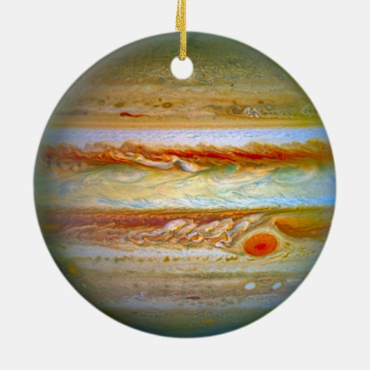 Planet Jupiter Kerstmis Keramisch Ornament (Achterkant)
