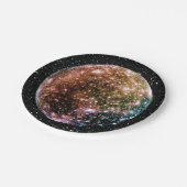 PLANET JUPITER MOON - CALLISTO Star Background 2 Papieren Bordje (Gekanteld)