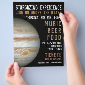 Planet Jupiter, Planetarium Event Adverteren Flyer (Hand)