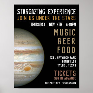 Planet Jupiter, Planetarium Event Adverteren Poster