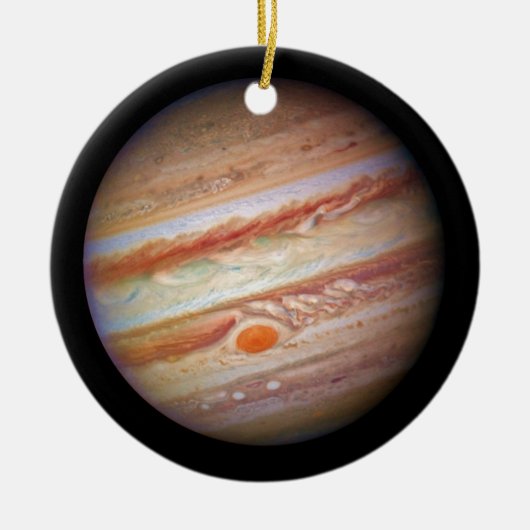 PLANET JUPITER rode vlekkop op (zonnestelsel) ~ Keramisch Ornament (Voorkant)