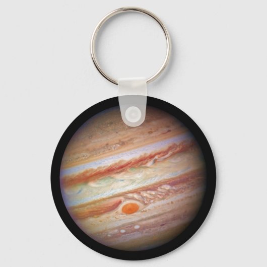 PLANET JUPITER rode vlekkop op (zonnestelsel) ~ Sleutelhanger (Voorkant)