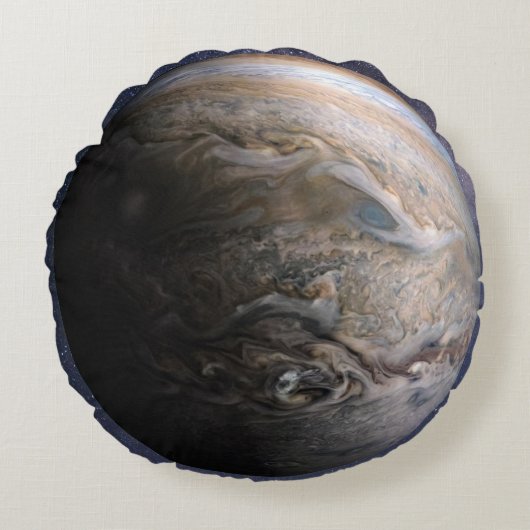 Planet Jupiter Rond Kussen (Voorkant)