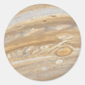 Planet Jupiter Ronde Sticker (Voorkant)