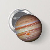 PLANET JUPITER - Rood spotje op (zonnestelsel) ~ Ronde Button 5,7 Cm (Voorkant /achterkant)