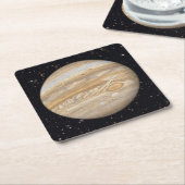 Planet Jupiter Starry Sky Kartonnen Onderzetters (Schuin)