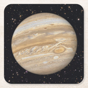Planet Jupiter Starry Sky Kartonnen Onderzetters