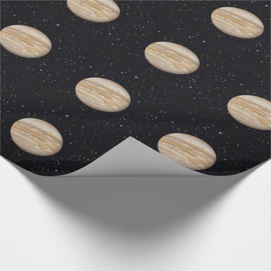 Planet Jupiter Starry Sky Wrapping Paper Cadeaupapier (Hoek)