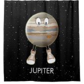Planet Jupiter & Stars Douchegordijn (Voorkant)