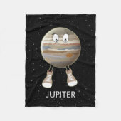 Planet Jupiter & Stars Fleece Deken (Voorkant)
