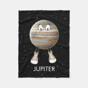 Planet Jupiter & Stars Fleece Deken