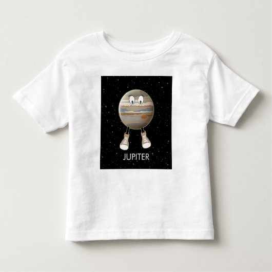 Planet Jupiter & Stars Kinder Shirts (Voorkant)