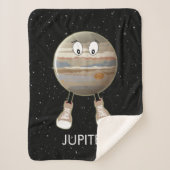 Planet Jupiter & Stars Sherpa Deken (Voorkant)