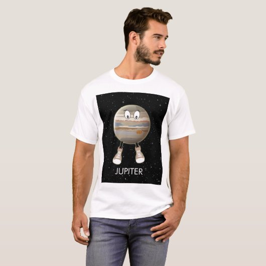 Planet Jupiter & Stars T-shirt (Voorkant volledig)