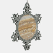 Planet Jupiter Tin Sneeuwvlok Ornament (Links)