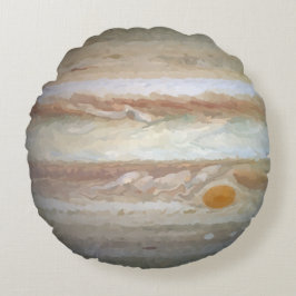 Planet Jupiter Waterverf Round Pillow Rond Kussen