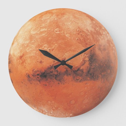 Planet Mars Astronomie-liefhebbers Wall Clock Grote Klok (Voorkant)