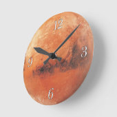 Planet Mars Astronomie-liefhebbers Wall Clock Ronde Klok (Hoek)