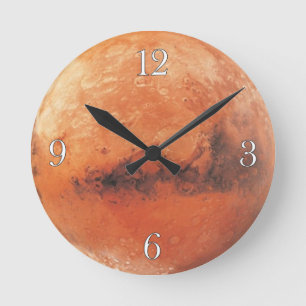 Planet Mars Astronomie-liefhebbers Wall Clock Ronde Klok
