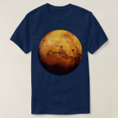 Planet Mars Astronomie Space Science T-shirt (Design voorkant)