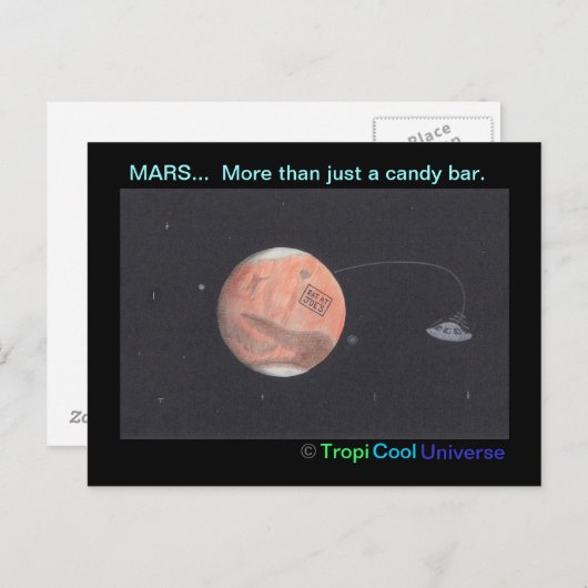 Planet MARS briefkaart (Voorkant / Achterkant)