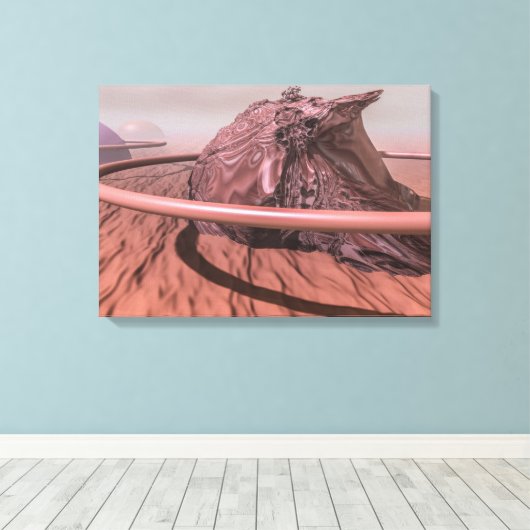 Planet Mars Canvas Afdruk (Insitu (Houten vloer))