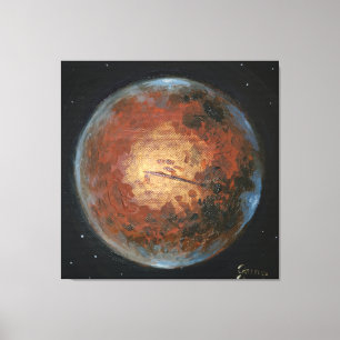 Planet Mars Canvas Afdruk