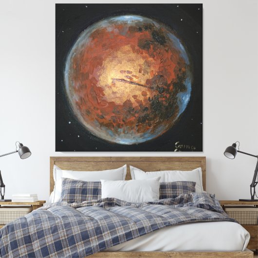 Planet Mars Canvas Afdruk (Insitu (Slaapkamer))