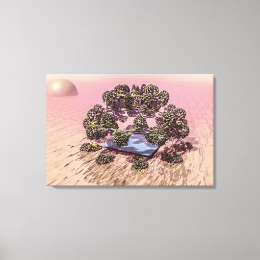 Planet Mars. Dawn Canvas Afdruk (Voorkant)