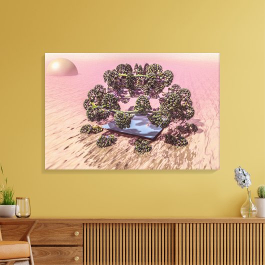 Planet Mars. Dawn Canvas Afdruk (Insitu (Woonkamer))