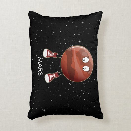 Planet Mars en sterren Accent Kussen (Voorkant(Verticaal))