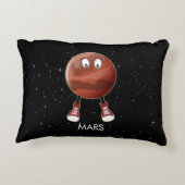 Planet Mars en sterren Accent Kussen (Achterkant)