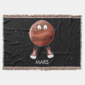 Planet Mars en sterren Deken (Voorkant)