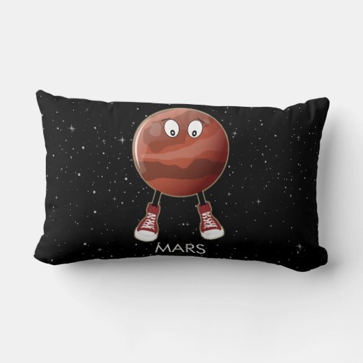 Planet Mars en sterren Kussen (Achterkant)