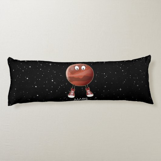 Planet Mars en sterren Lichaamskussen (Achterkant)