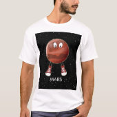 Planet Mars en sterren T-shirt (Voorkant)