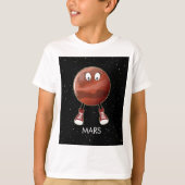 Planet Mars en sterren T-shirt (Voorkant)