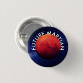 Planet Mars Future Martian Space Travel Ronde Button 3,2 Cm (Voorkant /achterkant)