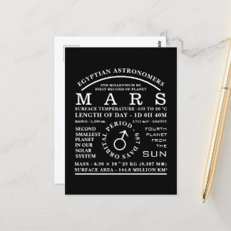 Planet Mars - Gedetailleerd astronomisch symbool Briefkaart