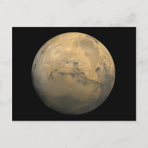 Planet Mars in het zonnestelsel NASA Briefkaart
